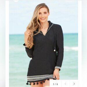 Cabana Life Sanibel Hooded Coverup SPF 50 Women's Large NWT